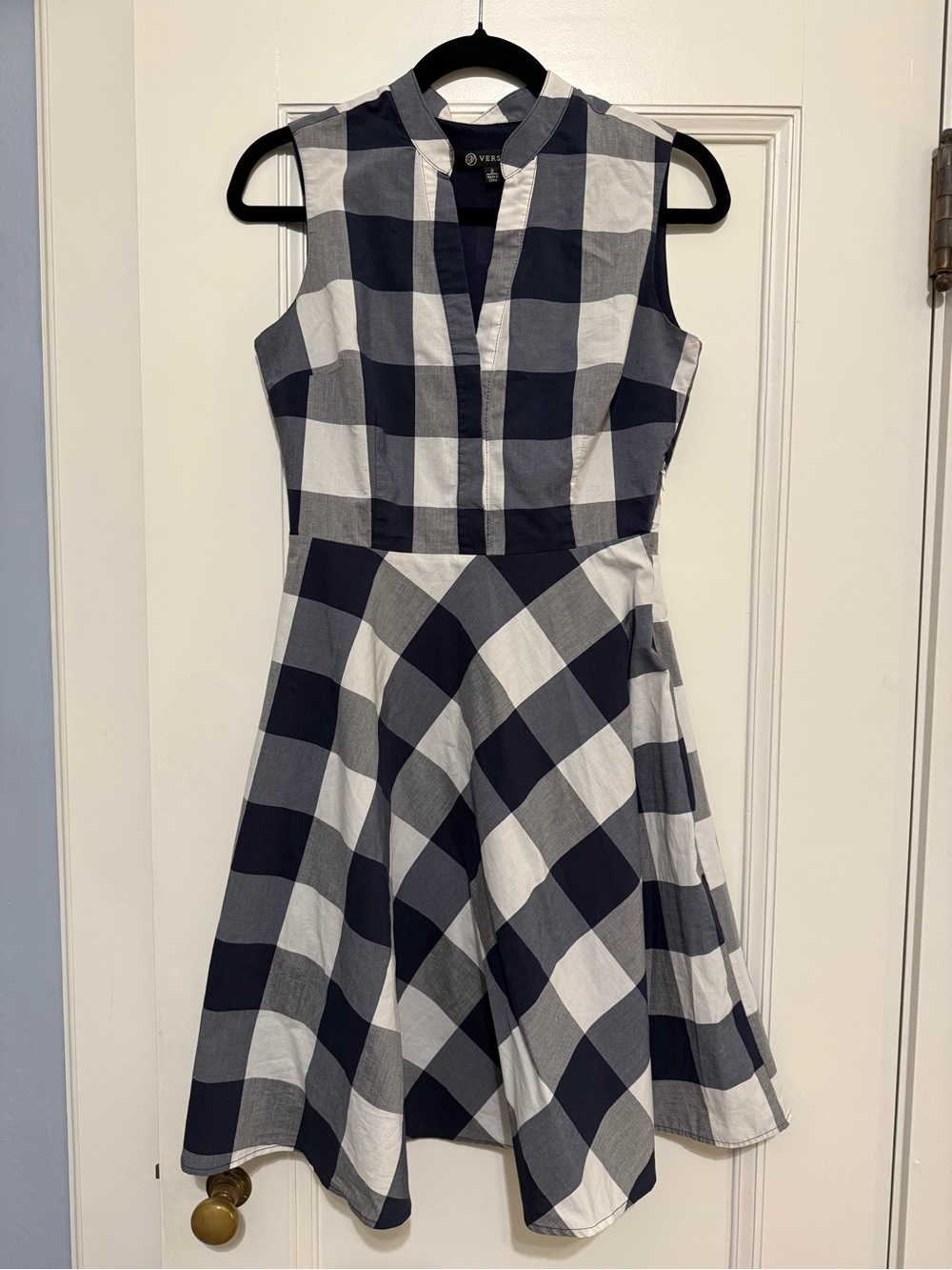 Versona Navy Check Dress